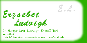 erzsebet ludvigh business card